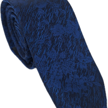 Carregar imagem no visualizador da galeria, GRAVATA SLIM PIERRE CARDIN AZUL COBALTO FLORAL DESENHADA MICROFIBRA JACQUARD DE POLIÉSTER
