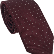 Carregar imagem no visualizador da galeria, GRAVATA SLIM PIERRE CARDIN VINHO DE POÁ MICROFIBRA JACQUARD DE POLIÉSTER
