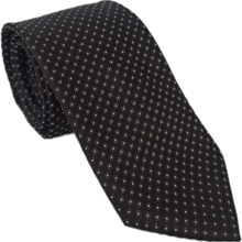 Carregar imagem no visualizador da galeria, GRAVATA TRADICIONAL PIERRE CARDIN MARROM ESCURO DE POÁ JACQUARD MICROFIBRA
