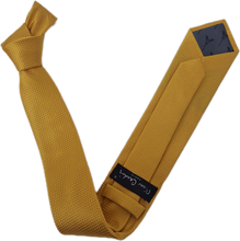 Carregar imagem no visualizador da galeria, GRAVATA TRADICIONAL PIERRE CARDIN AMARELO VIVO FALSO LISO JACQUARD MICROFIBRA
