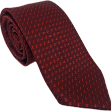 Carregar imagem no visualizador da galeria, GRAVATA TRADICIONAL PIERRE CARDIN VINHO COM PADRÃO DESENHADO JACQUARD MICROFIBRA
