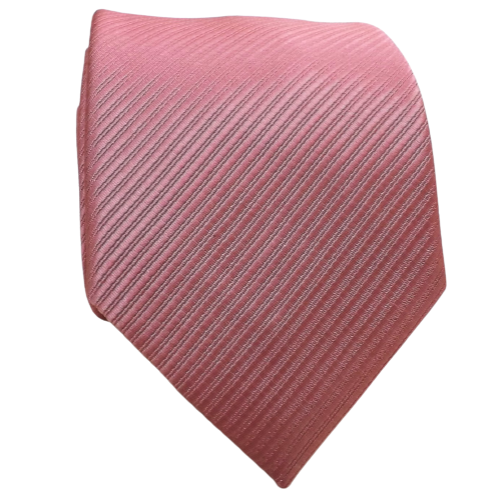 GRAVATA 100% POLIÉSTER JACQUARD UNIFORME TRABALHADA MAQUINETADA - ROSA ANTIGO