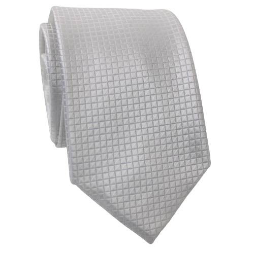 GRAVATA POLIÉSTER JACQUARD MF FESTA TRABALHADA MAQUINETADA - BRANCO