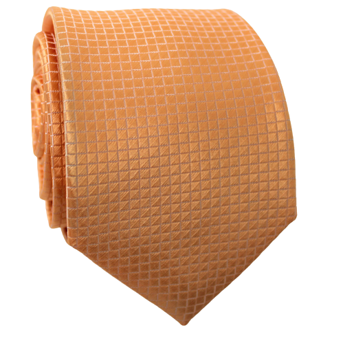 GRAVATA POLIÉSTER JACQUARD MF FESTA TRABALHADA MAQUINETADA - LARANJA CLARO