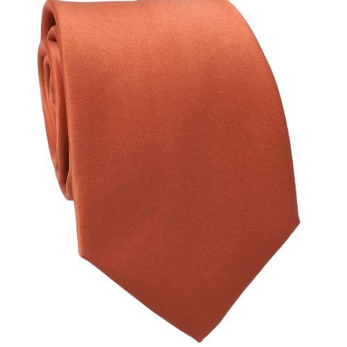 GRAVATA LISA DE POLIESTER CORAL PINK SEMI SLIM